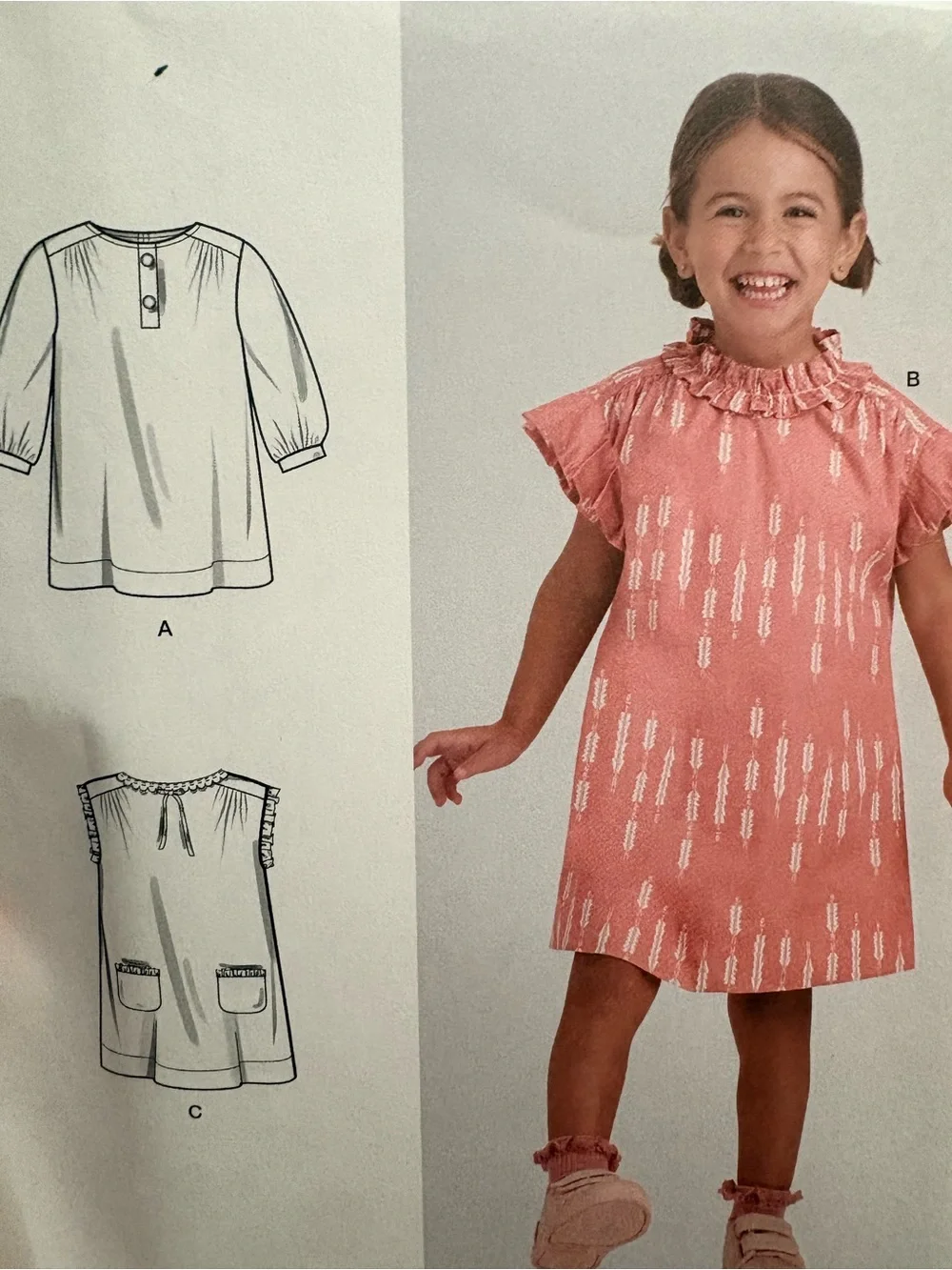 BN UNCUT SIMPLICITY 9244 A TODDLER DRESS SEWING PATTERNS